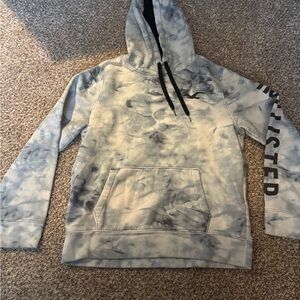 Hollister Blue Tie-Dye Hoodie with Logo